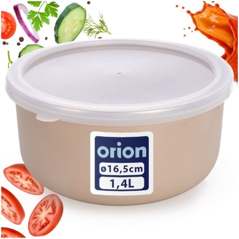 Miska Stalowa Emaliowana z Pokrywką na Indukcję Beżowa 1,3 L 16,5 cm ORION