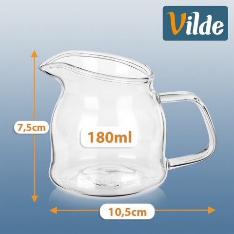 Mlecznik Szklany Dzbanuszek na Mleko Śmietankę Sos 180 ml VILDE