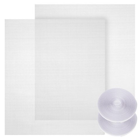 Moskitiera na Okno Siatka Przeciw Owadom Biała 2 x 150 x 130 cm VILDE