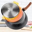 Patelnia Granitowa Głęboka z Pokrywką Indukcja 2,2 L 24 cm VILDE