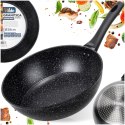 Patelnia Granitowa z Uchwytem Soft Touch Indukcja Czarna 28 cm VILDE