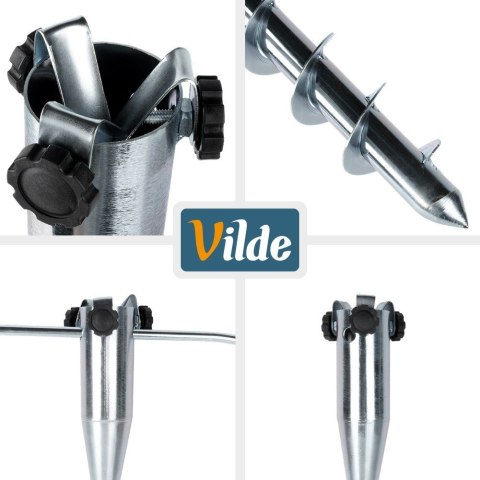 Stojak Podstawa do Parasola Ogrodowego Wkręcany Metalowy 56 cm VILDE