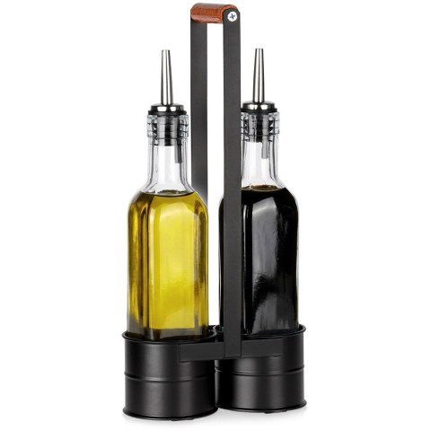 Zestaw Butelek Butelki na Oliwę Ocet ze Stojakiem Dozownik VILDE 2 x 250 ml