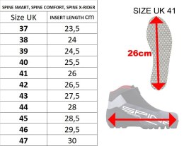 Buty do Narciarstwa Biegowego Biegówki Damskie Spine Comfort+ SNS roz.37