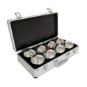 Gra W Boules Petanque Zestaw MASTER 8 Bul Chromowanych Walizka Aluminiowa