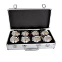 Gra W Boules Petanque Zestaw MASTER 8 Bul Chromowanych Walizka Aluminiowa
