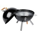 Grill Węglowy Kociołek Przenośny Turystyczny z Pokrywą Czarny 31 cm VILDE