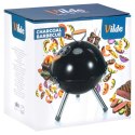 Grill Węglowy Kociołek Przenośny Turystyczny z Pokrywą Czarny 31 cm VILDE