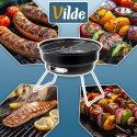 Grill Węglowy Przenośny Turystyczny Składany Czarny 46 x 22 cm VILDE