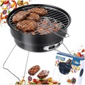 Grill Węglowy Przenośny Turystyczny Składany Czarny 46 x 22 cm VILDE