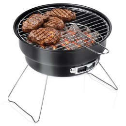 Grill Węglowy Turystyczny Przenośny Składany Okrągły Średnica 25 cm VILDE
