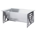 Grill Węglowy Turystyczny Przenośny Składany Płaski Stalowy 40 x 24 cm