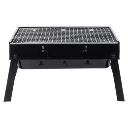 Grill Węglowy Turystyczny Przenośny Składany Walizka Czarny 40 x 27,5 cm
