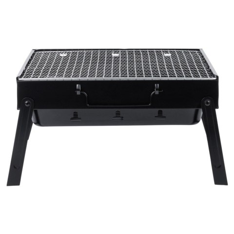 Grill Węglowy Turystyczny Przenośny Składany Walizka Czarny 40 x 27,5 cm
