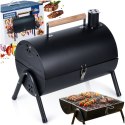 Grill Węglowy Turystyczny Przenośny Zamykany Podwójny Czarny VILDE