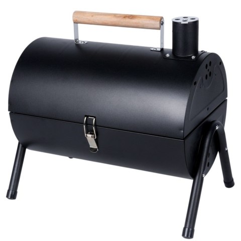 Grill Węglowy Turystyczny Przenośny Zamykany Podwójny Czarny VILDE