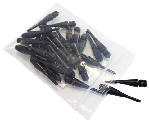 Groty Końcówki do Lotek Darta Plastikowe Czarne Soft KUBISPORT 100 szt.