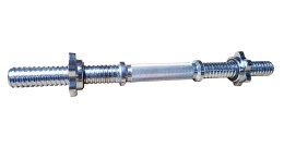 Gryf Krótki Jednoręczny Chromowany Solidny do Ćwiczeń KUBISPORT 450/30 mm