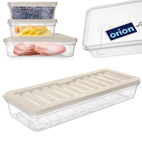 Pojemnik na Wędliny Sery 1 L ORION Falowane Dno Zmywarka 28,5 x 11 cm