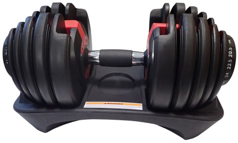Regulowana Jednoręczna Hantla Ciężarek Obciążenie 15w1 KUBISPORT 24 kg