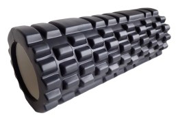 Roller Wałek do Masażu Masażer Czarny z Wypustkami KUBISPORT 33 x 14 cm