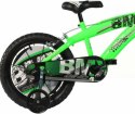 Rowerek Dziecięcy 14 Cali BMX Czarny Kółka Boczne Hamulec Dino Bikes