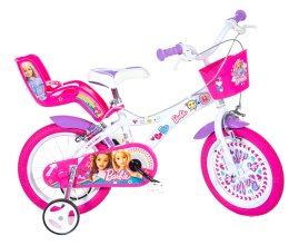 Rowerek Dziecięcy 16 Cali Barbie Dla Dziewczynki Koszyk Fotelik Dino Bikes