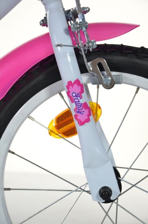 Rowerek Dziecięcy 16 Cali Fairy Dla Dziewczynki Koszyk Fotelik Dino Bikes