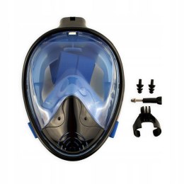 Maska do Nurkowania Snorkelingu MASTER Pełnotwarzowa L-XL Black
