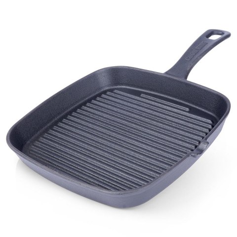 Patelnia żeliwna grillowa kwadratowa grill ciężka odlewana 23x23 cm