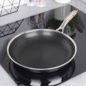 Patelnia stalowa nieprzywierająca premium COOKCELL HYBRYD 24 cm