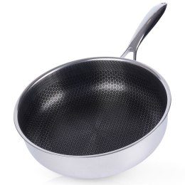 Patelnia stalowa nieprzywierająca premium COOKCELL HYBRYD 26 cm głęboka