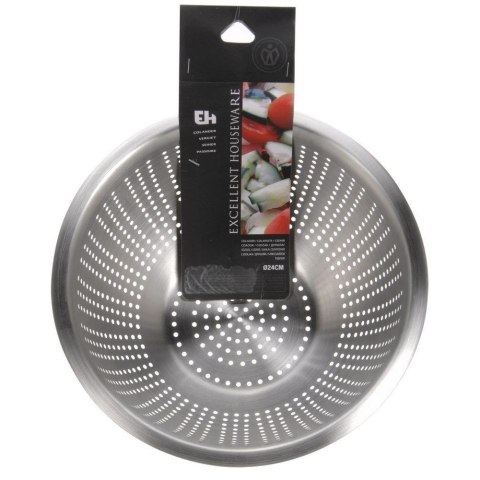 Cedzak Kuchenny Stalowy EXCELLENT HOUSEWARE 24cm z Nóżkami na Makaron Owoce