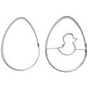 Zestaw 2 Wykrawaczy do Ciastek Jajko 5,5 cm Stal do Zmywarki ORION