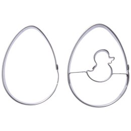 Zestaw 2 Wykrawaczy do Ciastek Jajko 5,5 cm Stal do Zmywarki ORION