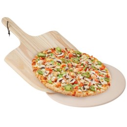 KAMIEŃ DO PIECZENIA PIZZY W ZESTAWIE Z DESKĄ