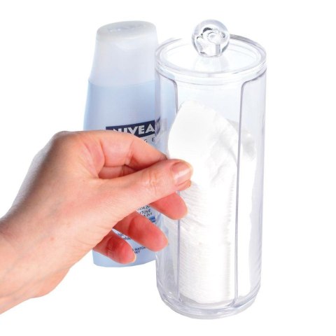 Pojemnik na Płatki Kosmetyczne z Podajnikiem 7,5 x 20 cm ORION Pionowy