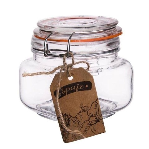 Słoik Patentowy Niski Szeroki Szczelny Klips Kawy Herbaty 500 ml ORION