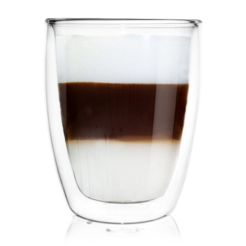 Szklanka Termiczna Latte Szklana 330 ml ORION Podwójna Ścianka 8 x 8 cm
