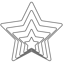 Wykrawacze do Ciastek 5 szt. ORION Gwiazda Stal Nierdzewna 7,5 cm