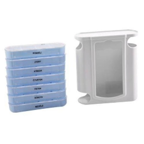 Organizer na Leki Tygodniowy 12 x 4,5 x 13 cm ORION Pojemnik na Tabletki