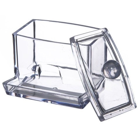 Pojemnik na Patyczki Kosmetyczne z Podajnikiem 9 x 7 x 9 cm ORION Akrylowy