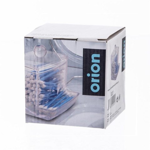 Pojemnik na Patyczki Kosmetyczne z Podajnikiem 9 x 7 x 9 cm ORION Akrylowy