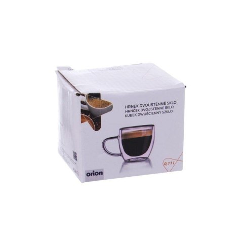 Szklanka Termiczna Espresso Szklana 100 ml ORION Podwójna Ścianka