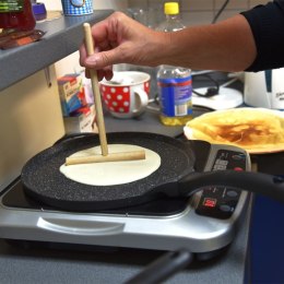 Wałek do Naleśników Drewniany ORION Bezpieczny Teflon 15 x 13,5 cm