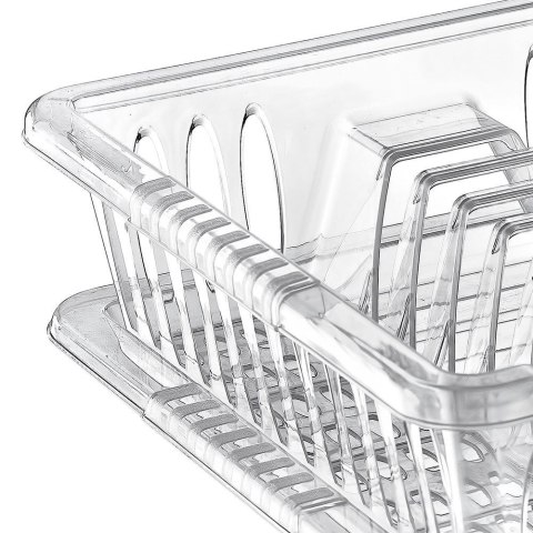 Suszarka do Naczyń 40 x 29 x 8,5 cm z Tacą Tworzywo Białe HOBBY LIFE