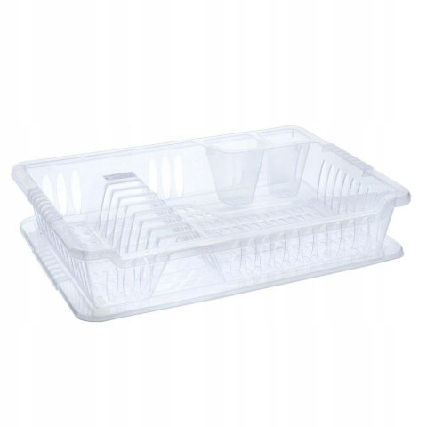 Suszarka do Naczyń 40 x 29 x 8,5 cm z Tacą Tworzywo Białe HOBBY LIFE