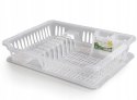 Suszarka do Naczyń 40 x 29 x 8,5 cm z Tacą Tworzywo Białe HOBBY LIFE