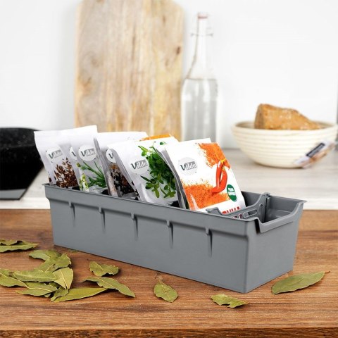 Organizer Pojemnik na Przyprawy Dzielony VILDE 6 Komór 30 x 13 cm