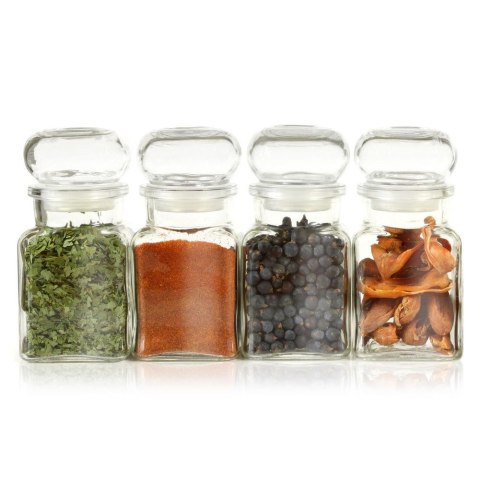 Pojemnik Szklany na Przyprawy 150 ml ORION Kwadratowy Szczelny 12 x 5,5 cm